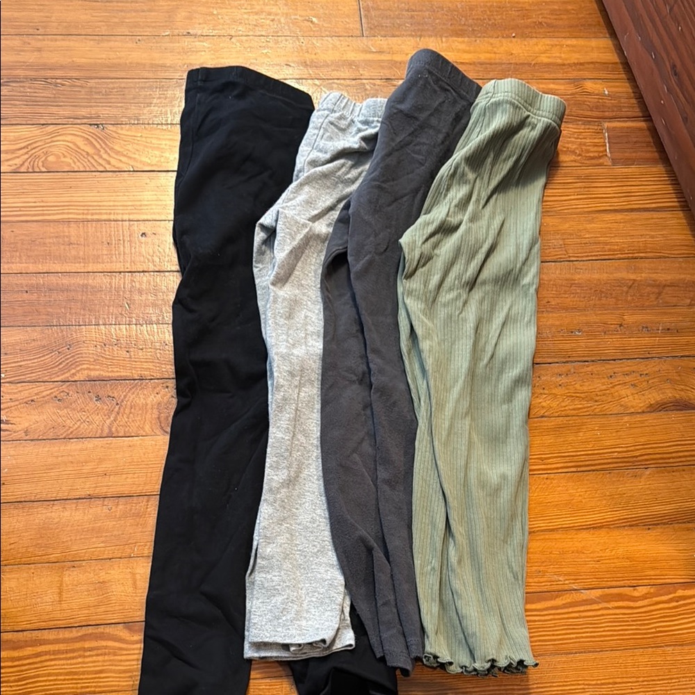 Kids Multi-Pack Leggings - Black, Gray, Green